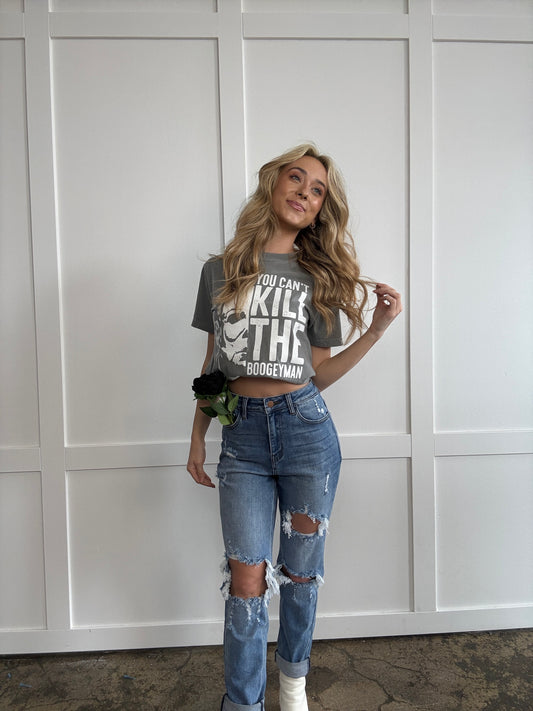 Buy our ""You Can't Kill The Boogey Man" Graphic" online – Willow Boutique Clothing. Shop stylish "You Can't Kill The Boogey Man" Graphic today.