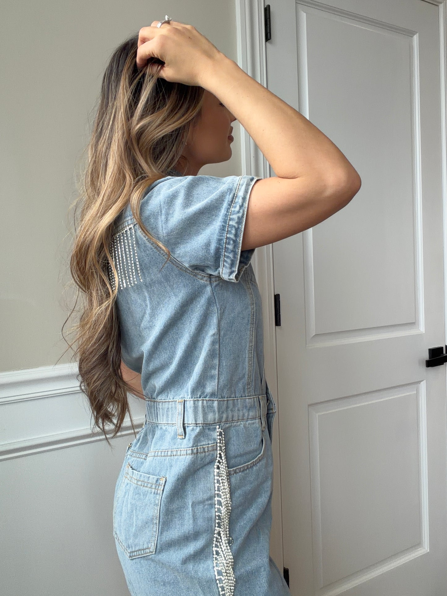 Midnight In Nashville Rhinestone Fringe Romper