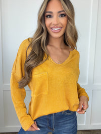 Faith Wavy Ribbed Long Sleeve Top