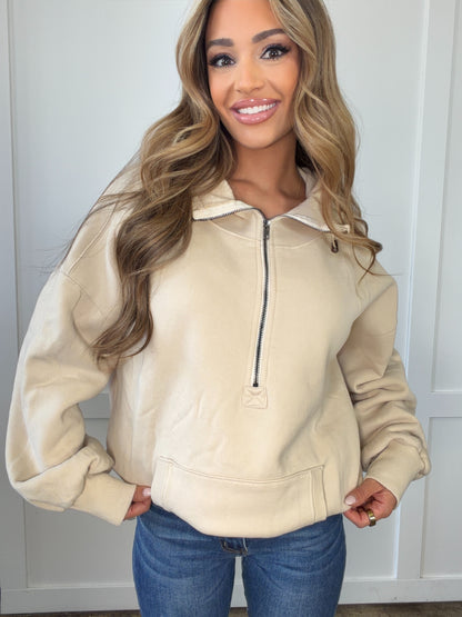 McKenna Half Zip Fleece Hoodie