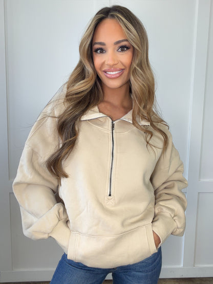 McKenna Half Zip Fleece Hoodie