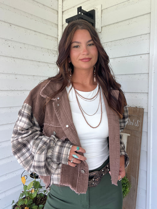 Buy our "Fall Leaves Plaid Cropped Shacket" online – Willow Boutique Clothing. Shop stylish Fall Leaves Plaid Cropped Shacket today.