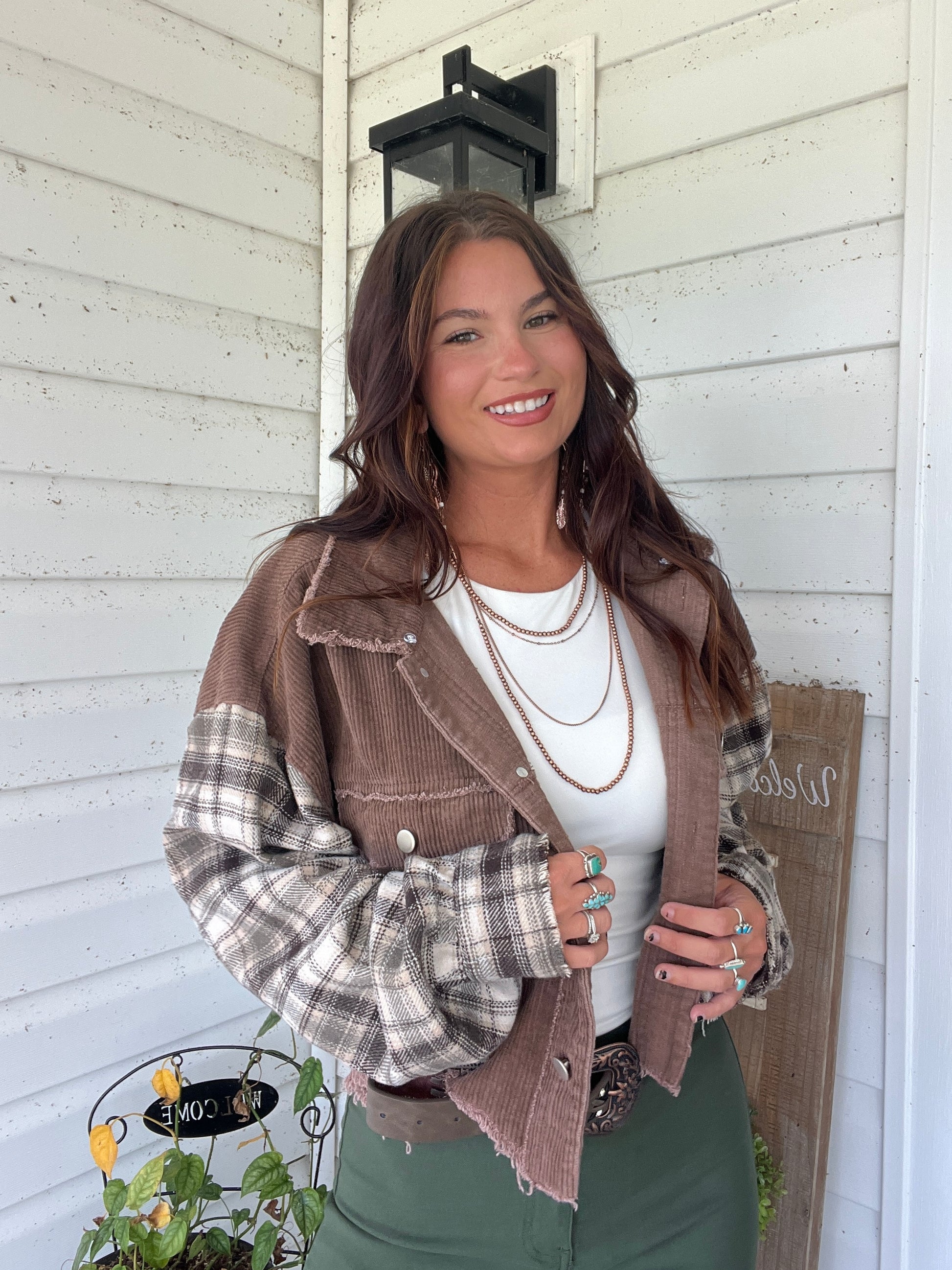 Buy our "Fall Leaves Plaid Cropped Shacket" online – Willow Boutique Clothing. Shop stylish Fall Leaves Plaid Cropped Shacket today.