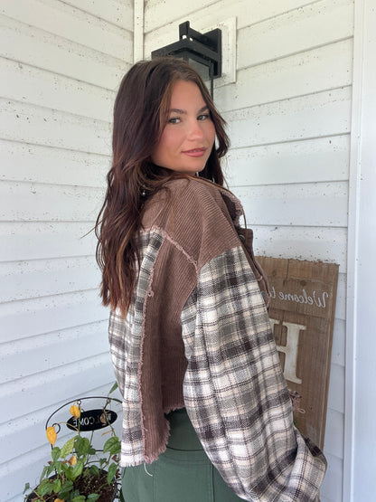 Buy our "Fall Leaves Plaid Cropped Shacket" online – Willow Boutique Clothing. Shop stylish Fall Leaves Plaid Cropped Shacket today.