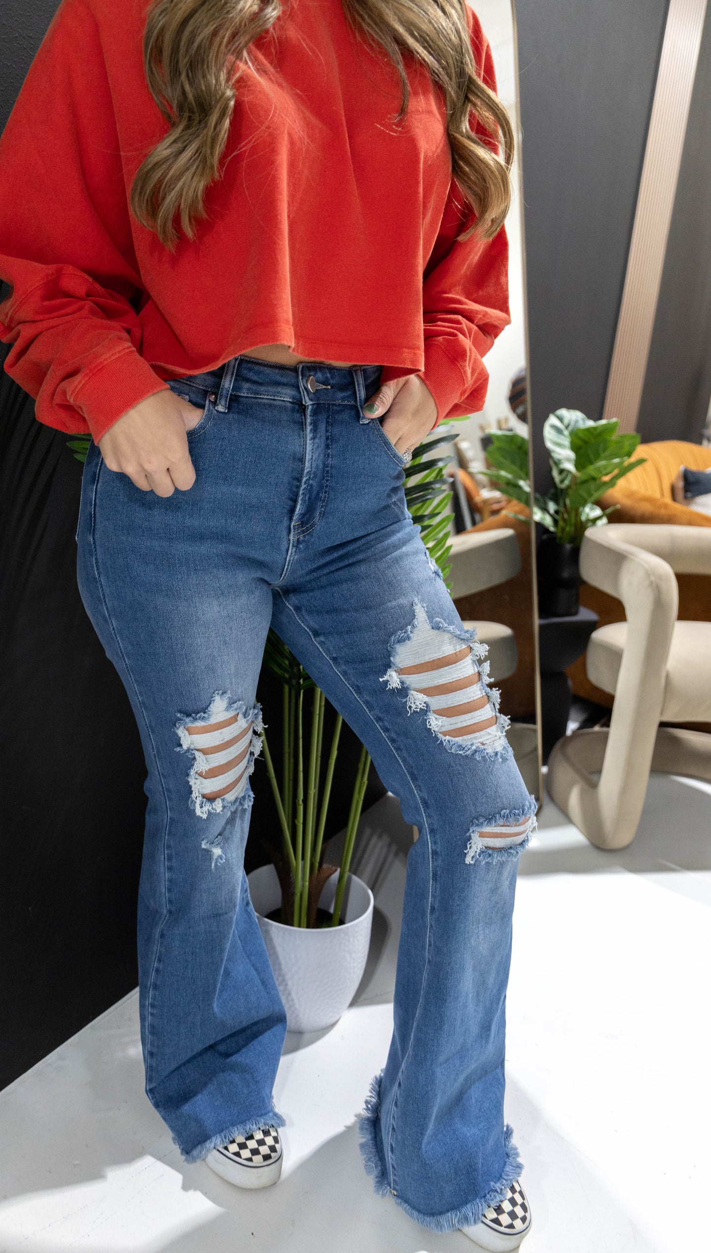 Viral Lainey Tummy Control Flare Jeans