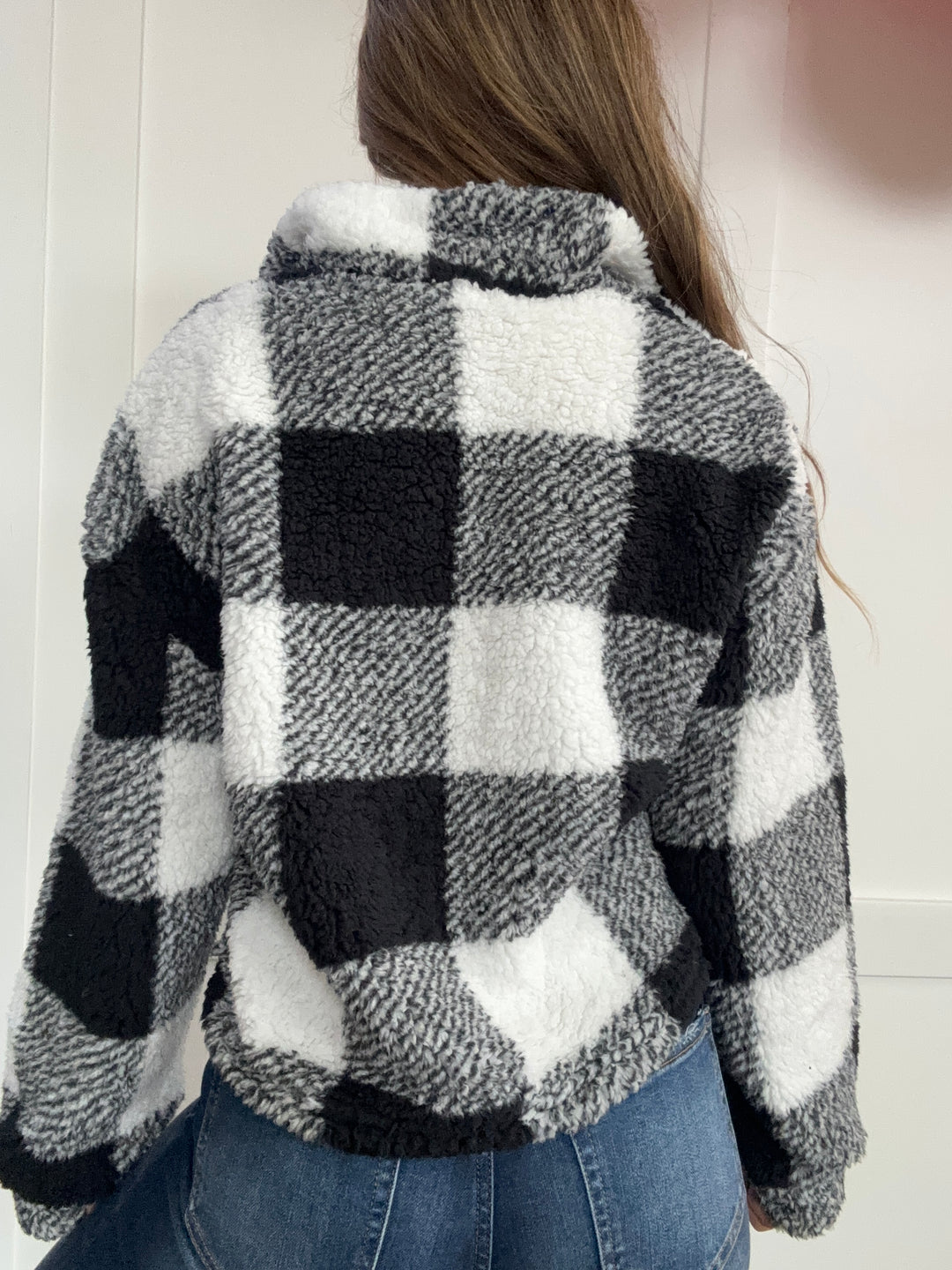 PREORDER: Stylish Statement Decorative Pocket Flap Plaid Long Sleeve Jacket