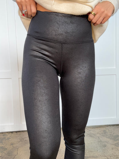 Shop Rae Mode Faux Leather Full Length Leggings online at Willow Boutique – best boutique for women’s fashion.