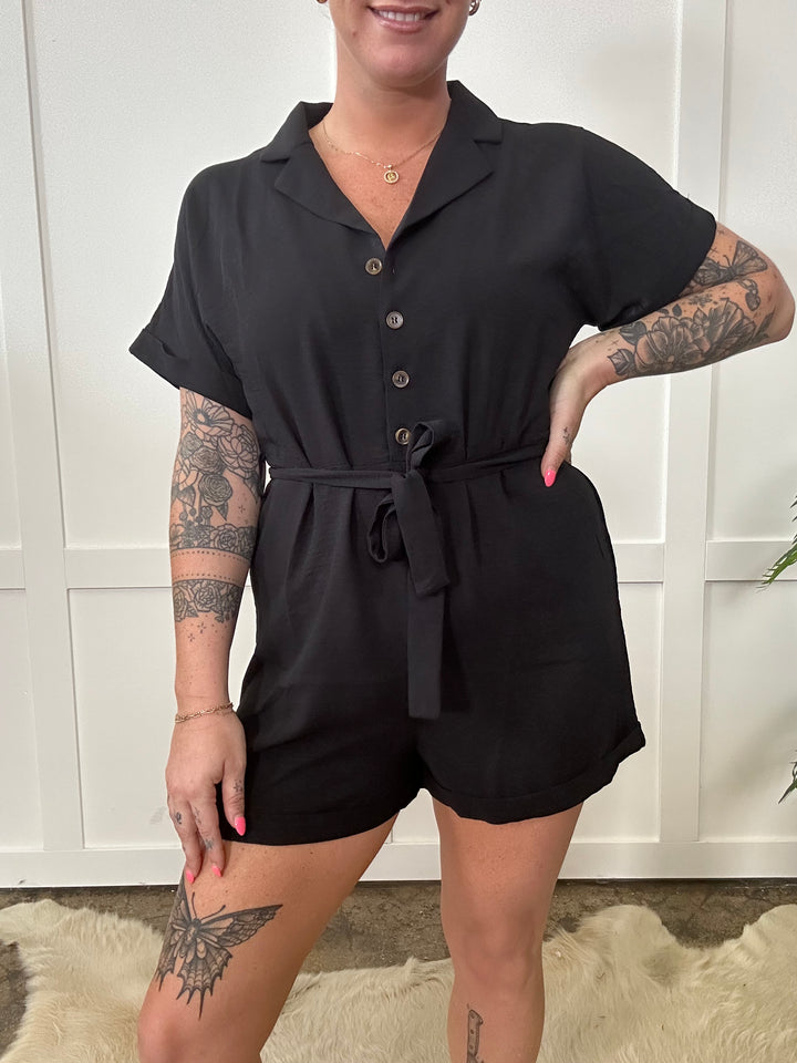 Don't Worry 'Bout a Thing V-Neck Romper
