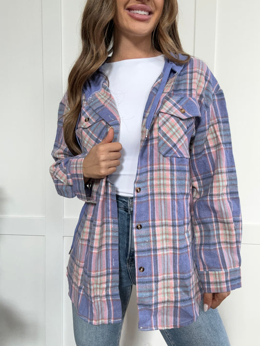 Buy our "PREORDER: Mandy Plaid Long Sleeve Hooded Jacket" online – Willow Boutique Clothing. Shop stylish PREORDER: Mandy Plaid Long Sleeve Hooded Jacket today.