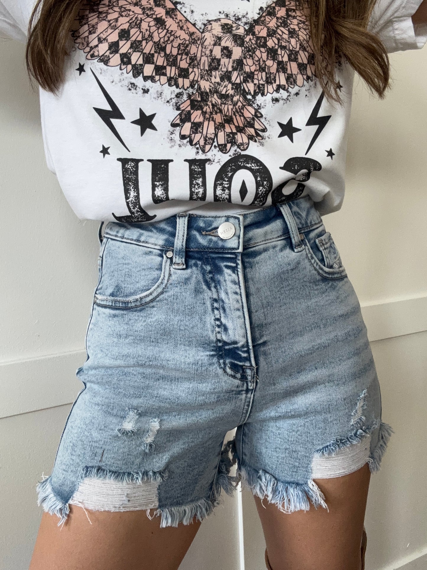 Buy our "All American Shorts Bundle (1 Risen Short + 1 Graphic Tee)" online – Willow Boutique Clothing. Shop stylish All American Shorts Bundle (1 Risen Short + 1 Graphic Tee) today.