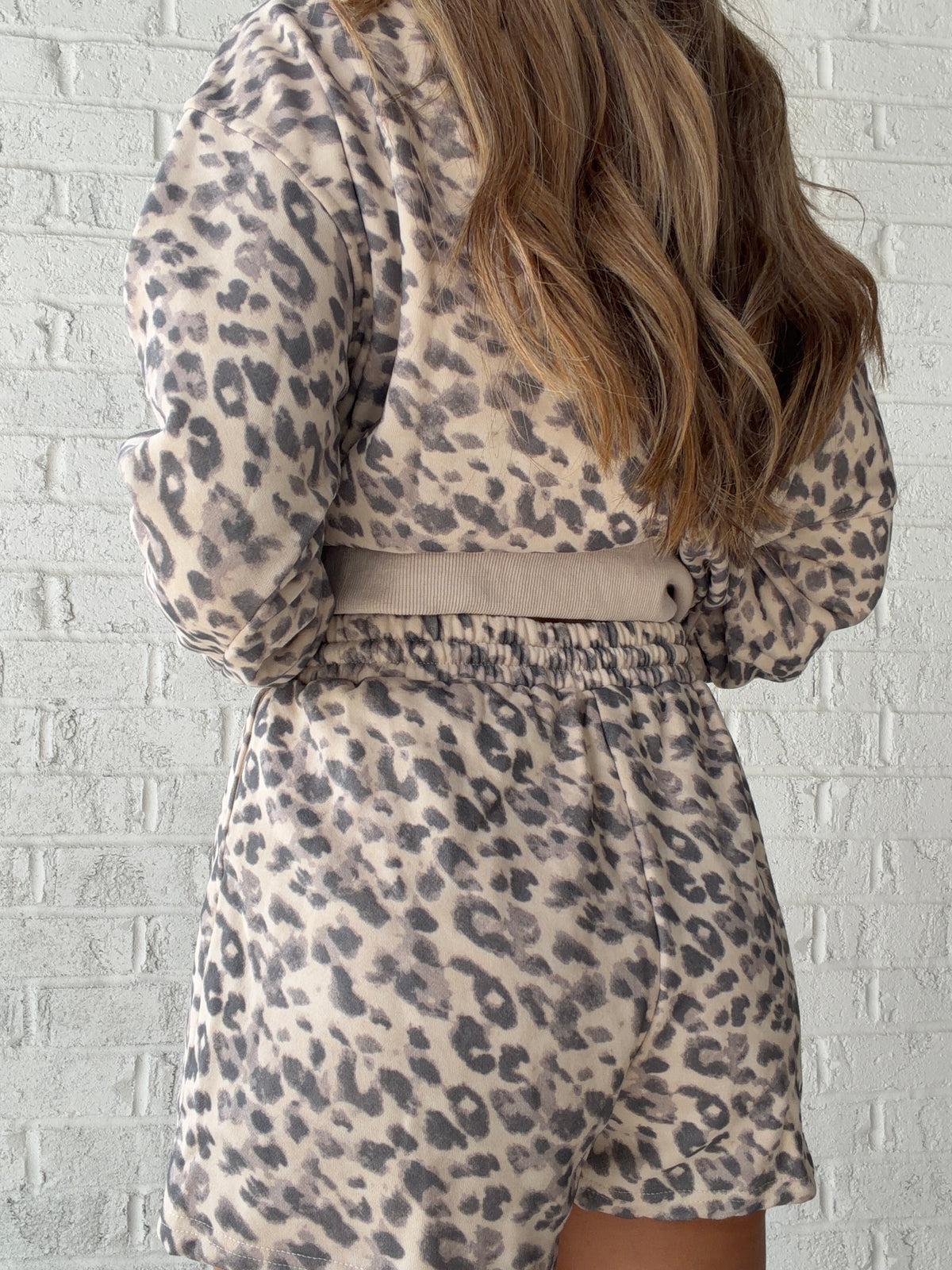 Jazzlyn Leopard Print Off The Shoulder Set