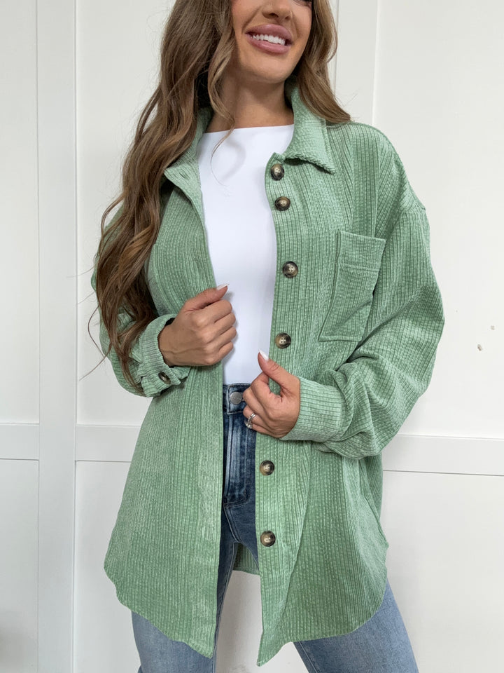 PREORDER: Evergreen Forest Button Up Long Sleeve Jacket