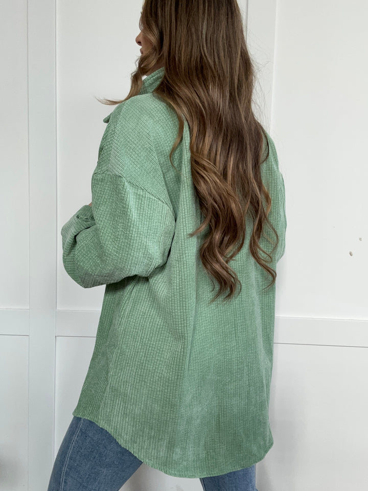 PREORDER: Evergreen Forest Button Up Long Sleeve Jacket