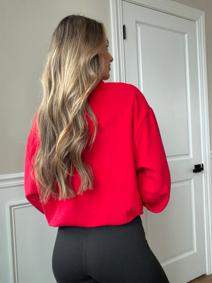 Silent Night Fleece Button Up Top