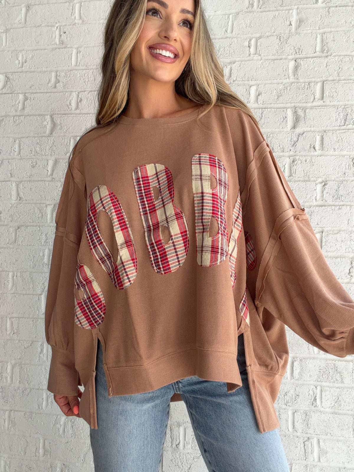 'GOBBLE' Patched Sweatshirt