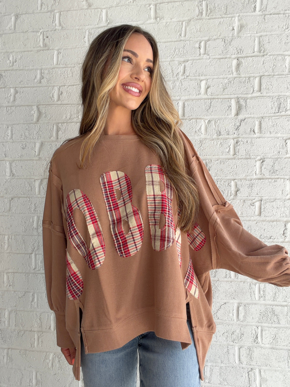 'GOBBLE' Patched Sweatshirt