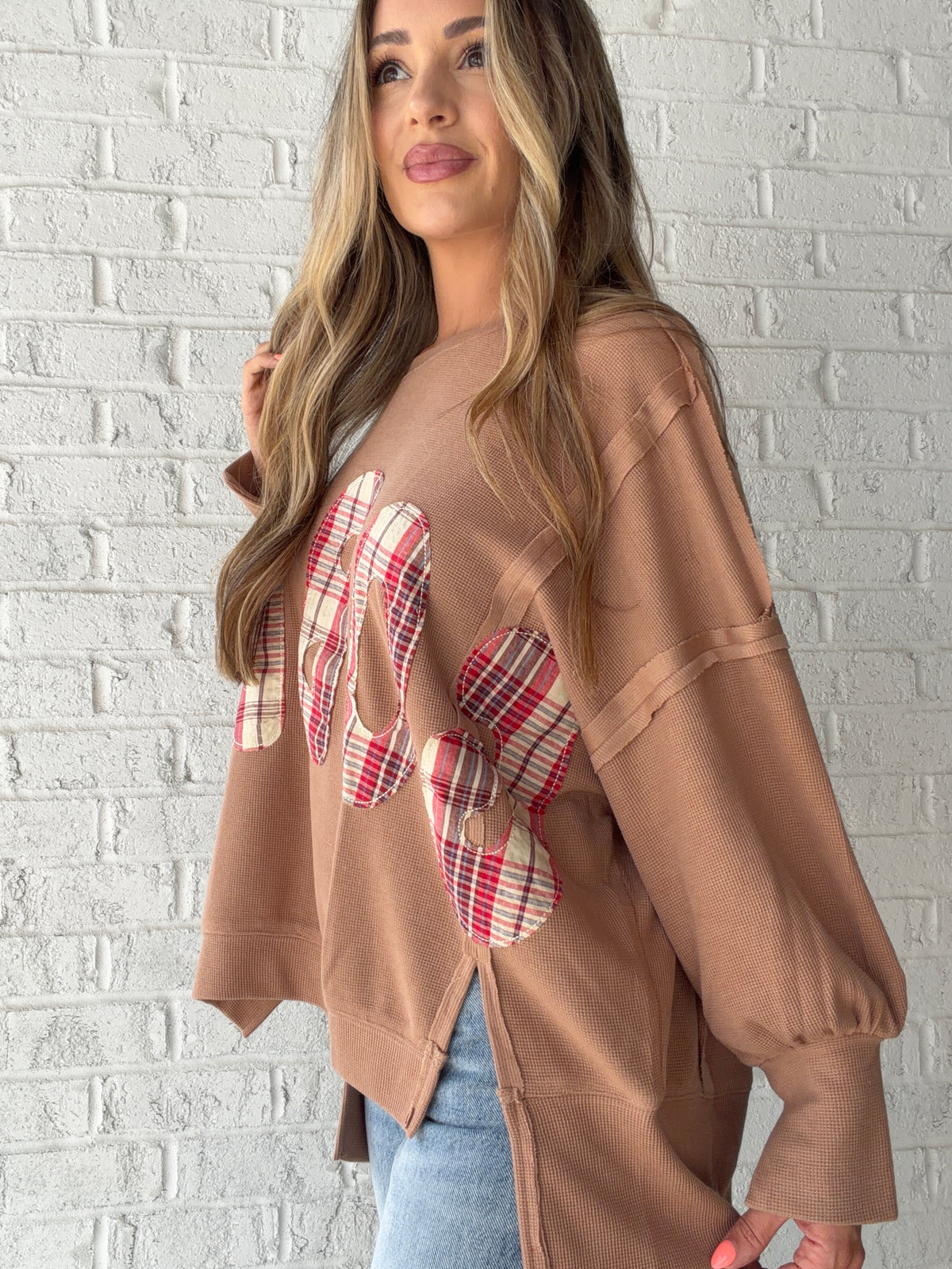 'GOBBLE' Patched Sweatshirt