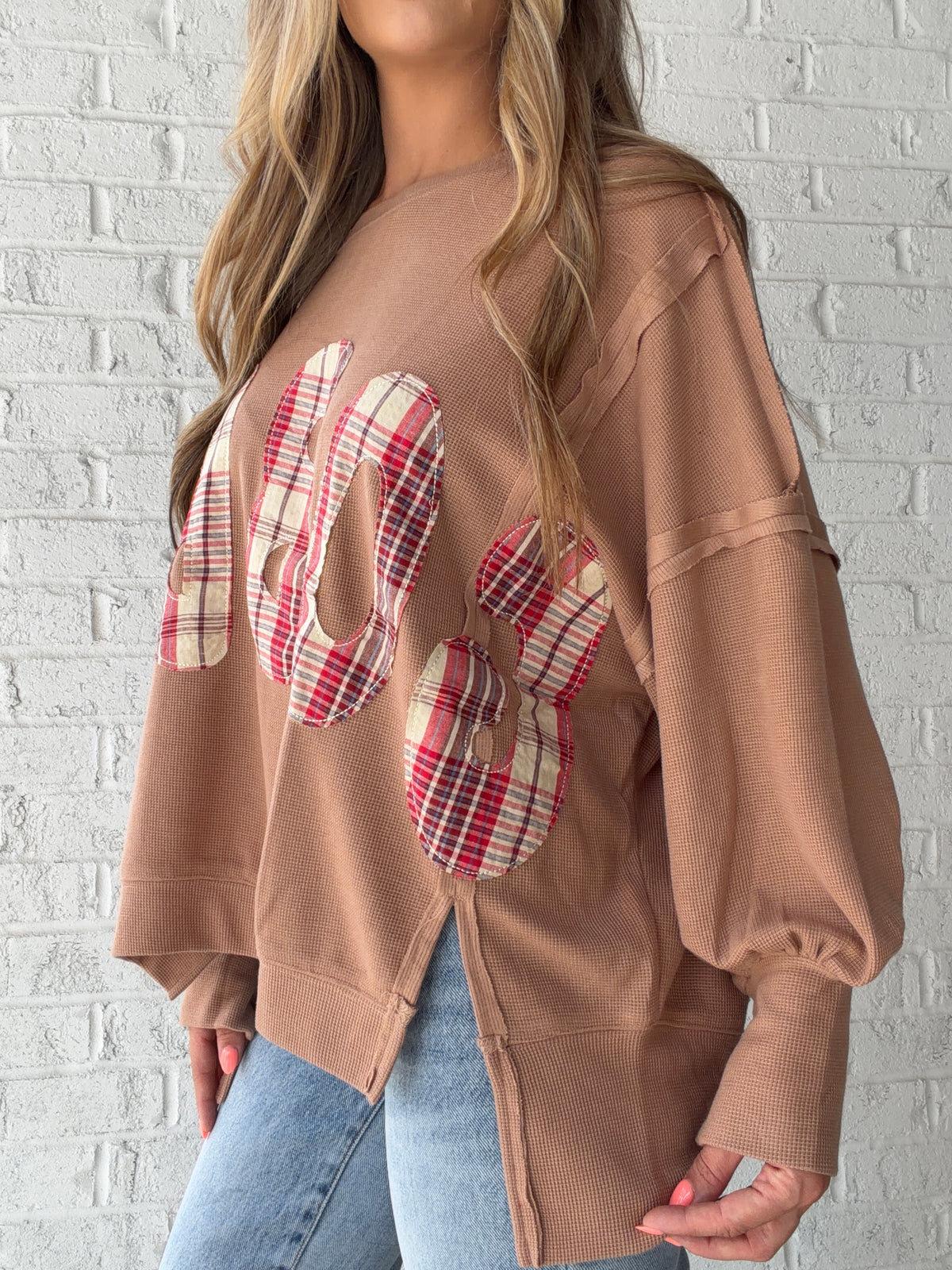 'GOBBLE' Patched Sweatshirt