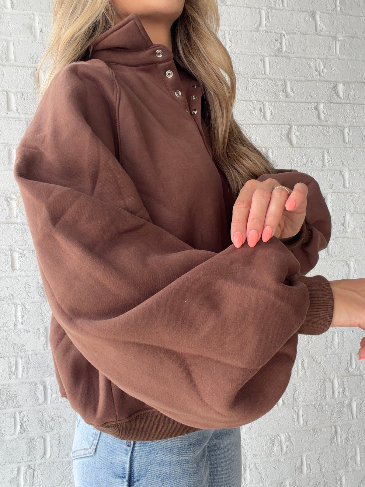 Piper Snap Button Collard Sweater