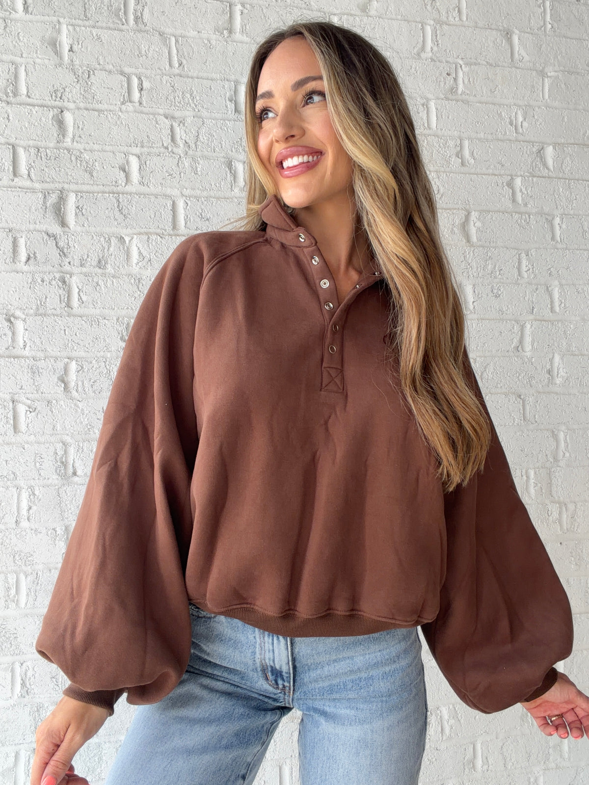 Piper Snap Button Collard Sweater