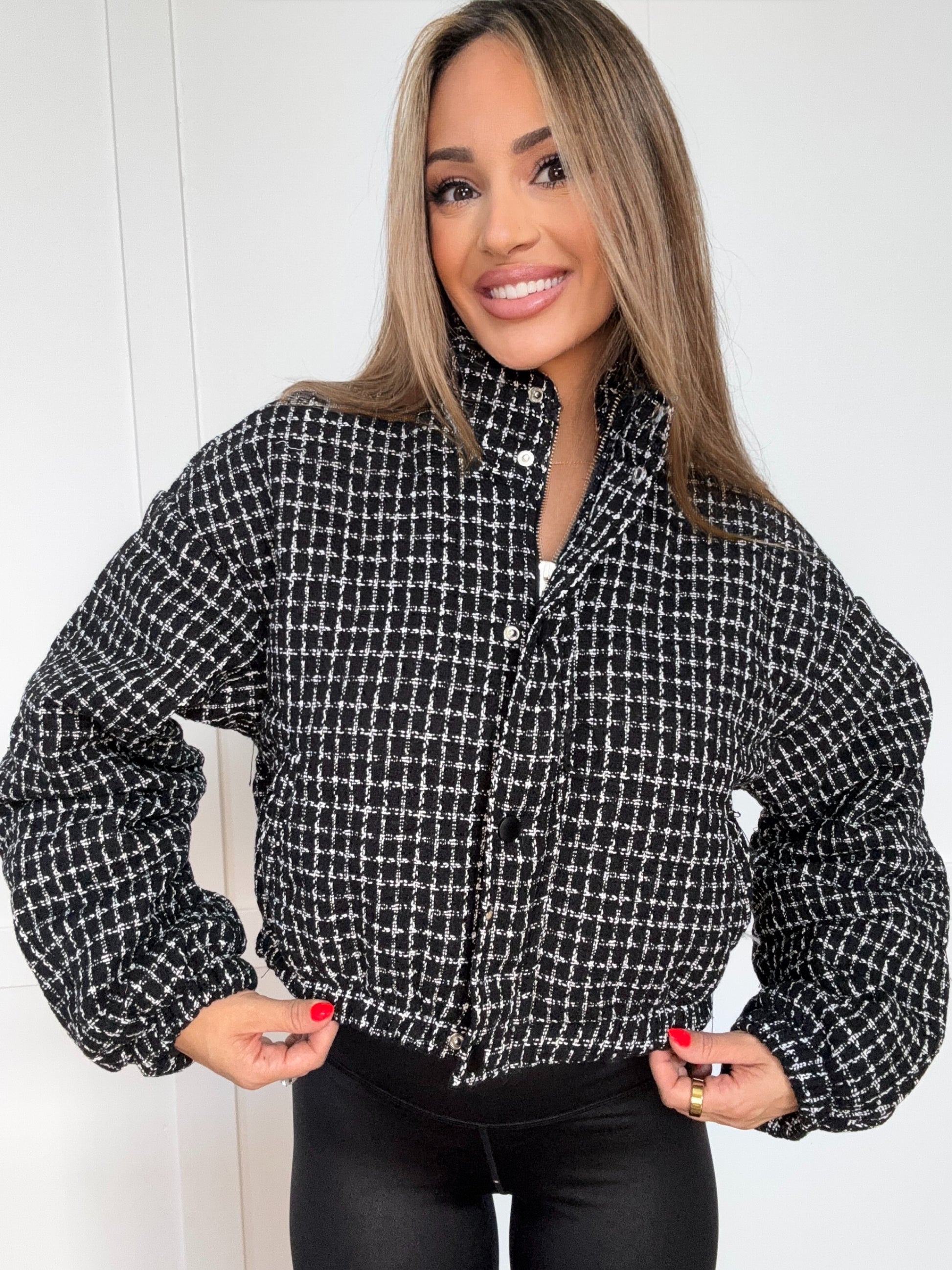 Shop Upper East Side Tweed Cropped Jacket online at Willow Boutique – best boutique for women’s fashion.