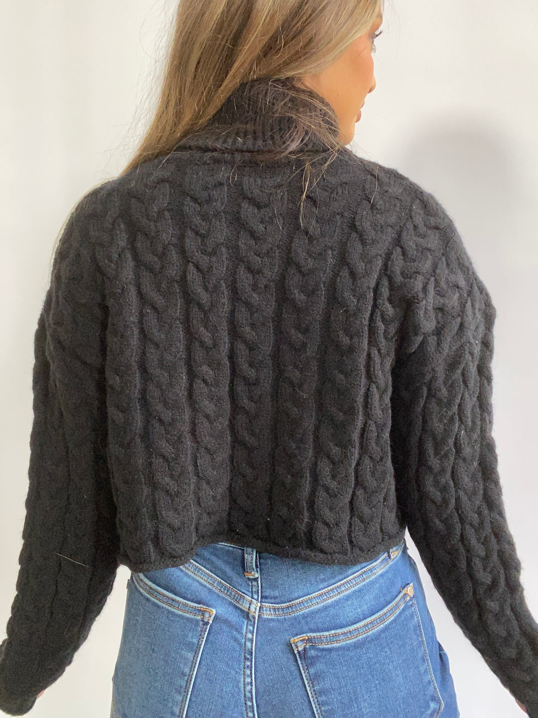 Marinette Turtle Neck Long Sleeve Sweater- Black