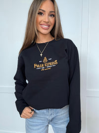Embroidered Polar Express Christmas Crewneck