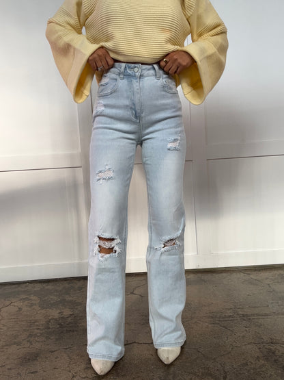 Amber 90s Vintage Boyfriend Jeans Light Wash