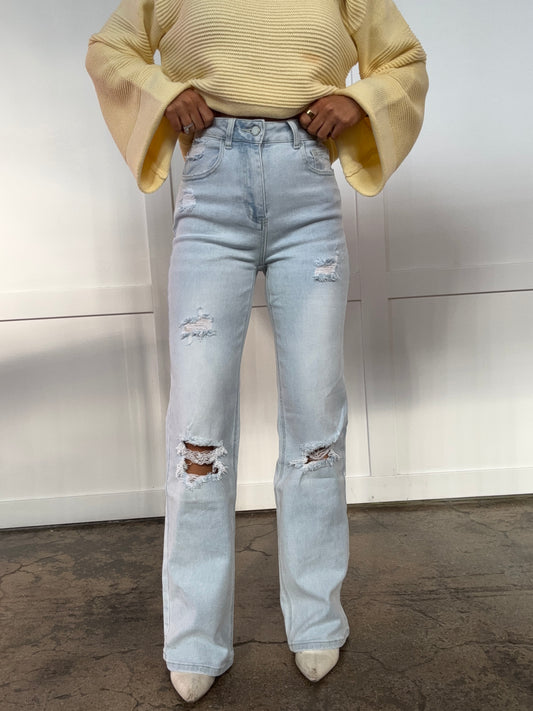 Amber 90s Vintage Boyfriend Jeans Light Wash