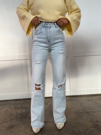Amber 90s Vintage Boyfriend Jeans Light Wash