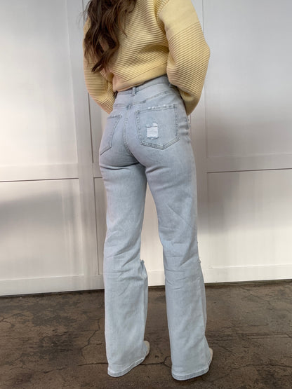 Amber 90s Vintage Boyfriend Jeans Light Wash
