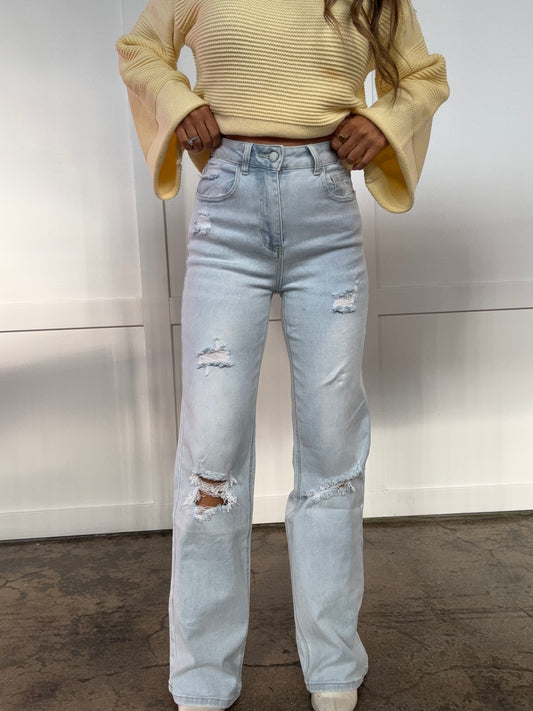 Amber 90s Vintage Boyfriend Jeans Light Wash