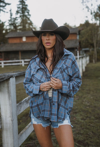 Laylie Plaid Flannel – Oversized Long Sleeve