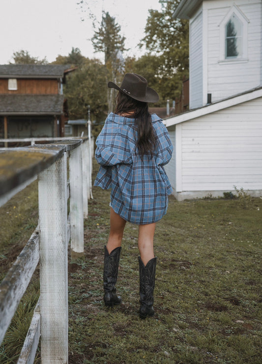 Laylie Plaid Flannel – Oversized Long Sleeve