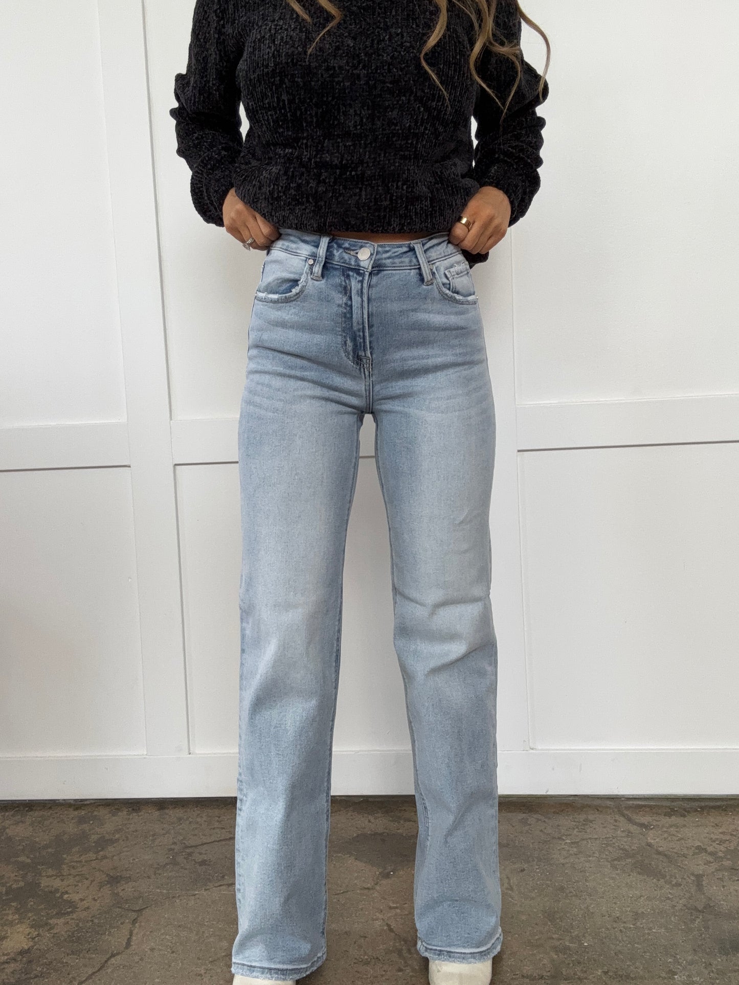 Gracie Risen High Rise Straight Jeans