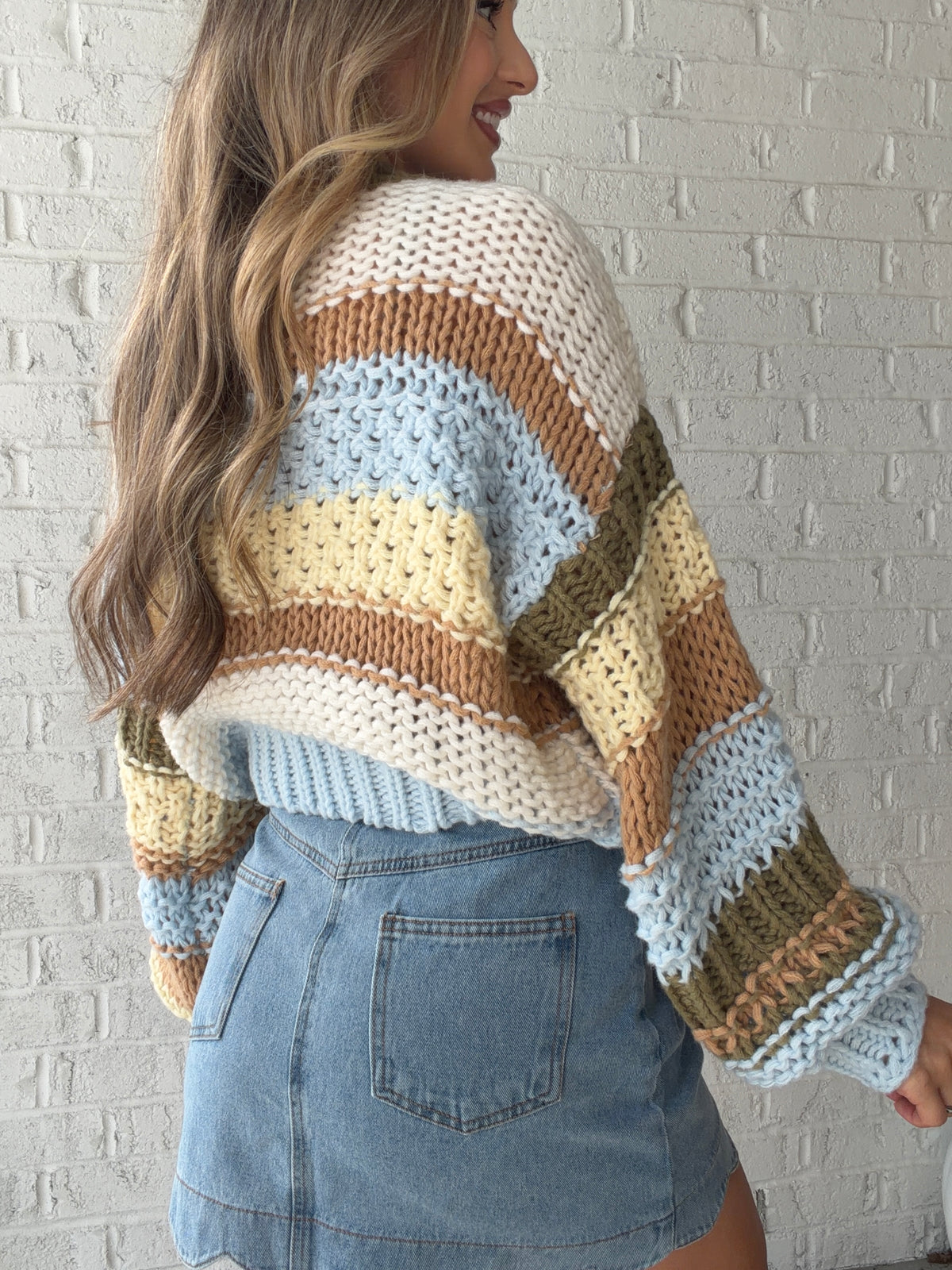 Soft Horizon Chunky Stripe Knit Sweater