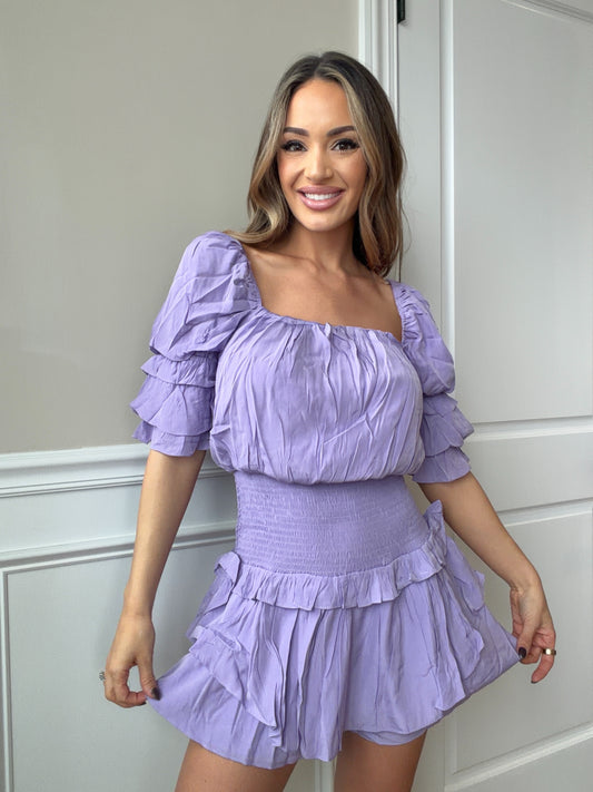 Darling Dreams Romper - Lavender