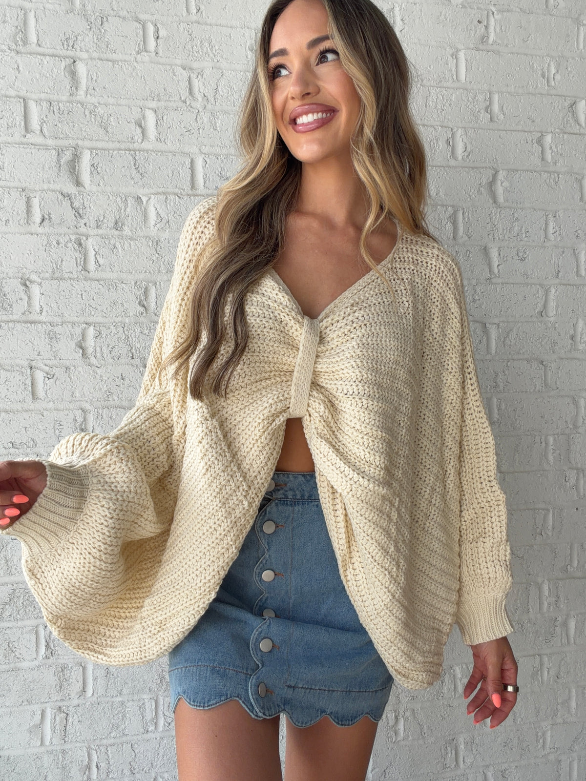 Oversized Reversible Bow Sweater