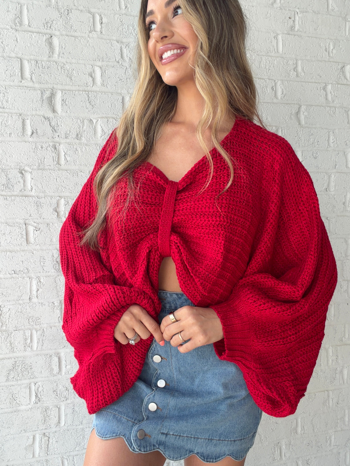 Oversized Reversible Bow Sweater