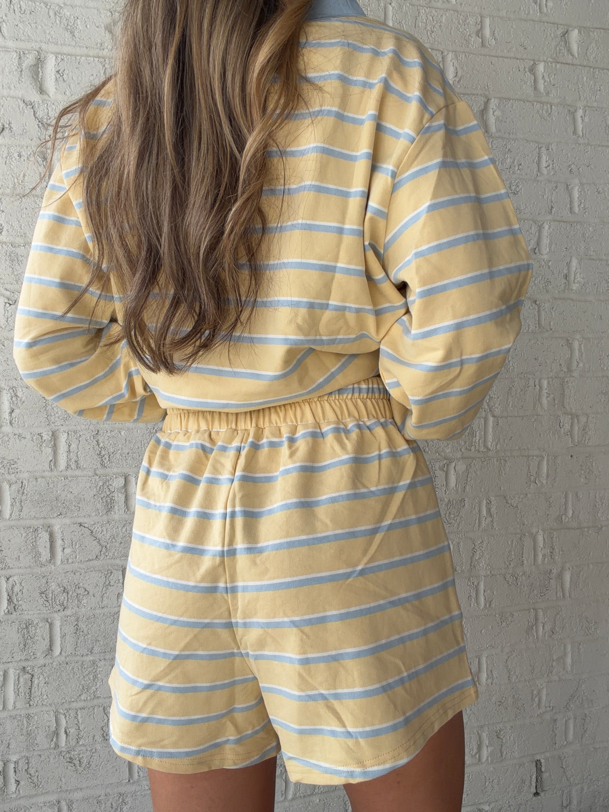Marigold Morning Striped Lounge Shorts