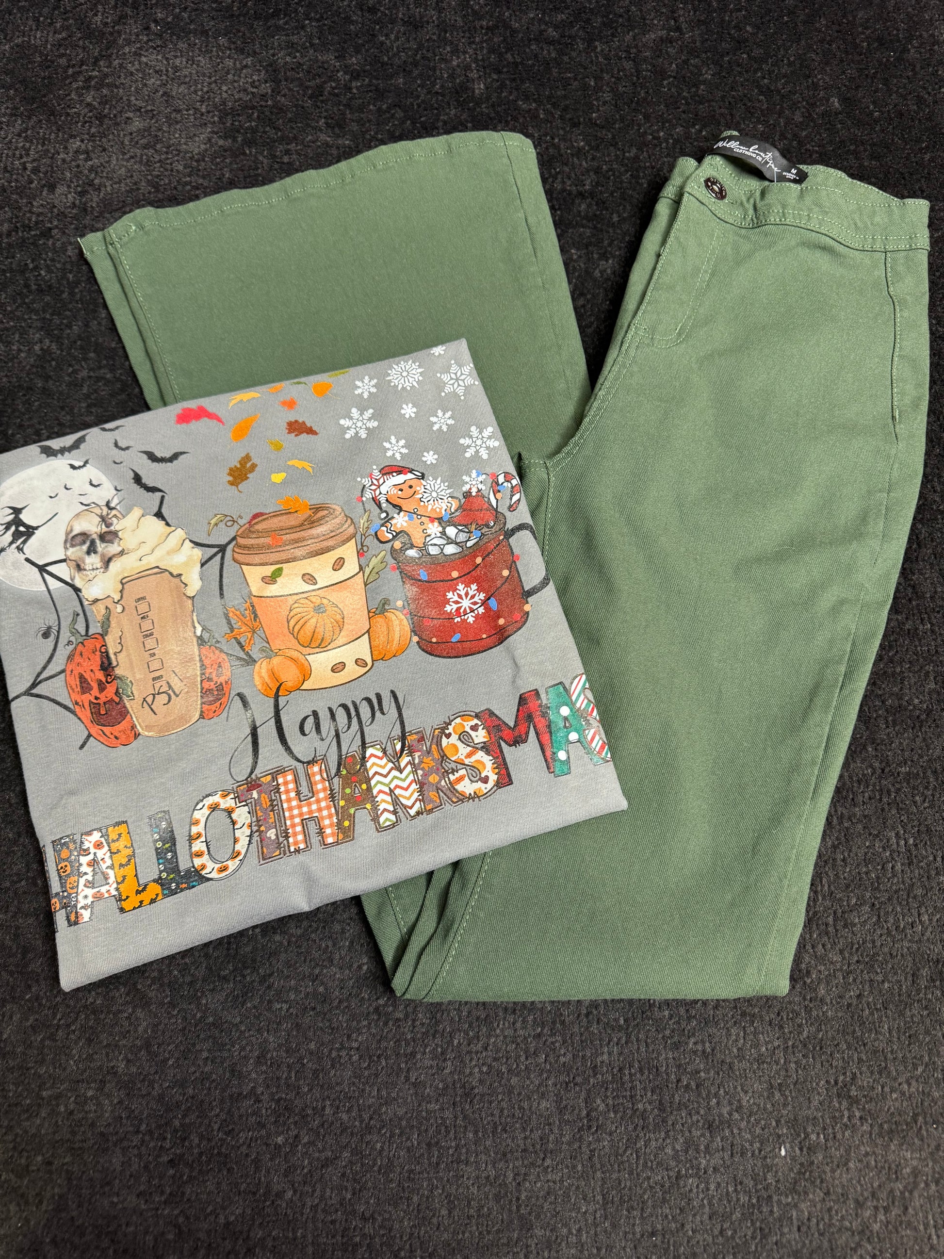 Buy our "Hallothanksmas Flare Bundle (1 Fiona Flare + 1 Hallothanksmas Shirt)" online – Willow Boutique Clothing. Shop stylish Hallothanksmas Flare Bundle (1 Fiona Flare + 1 Hallothanksmas Shirt) today.