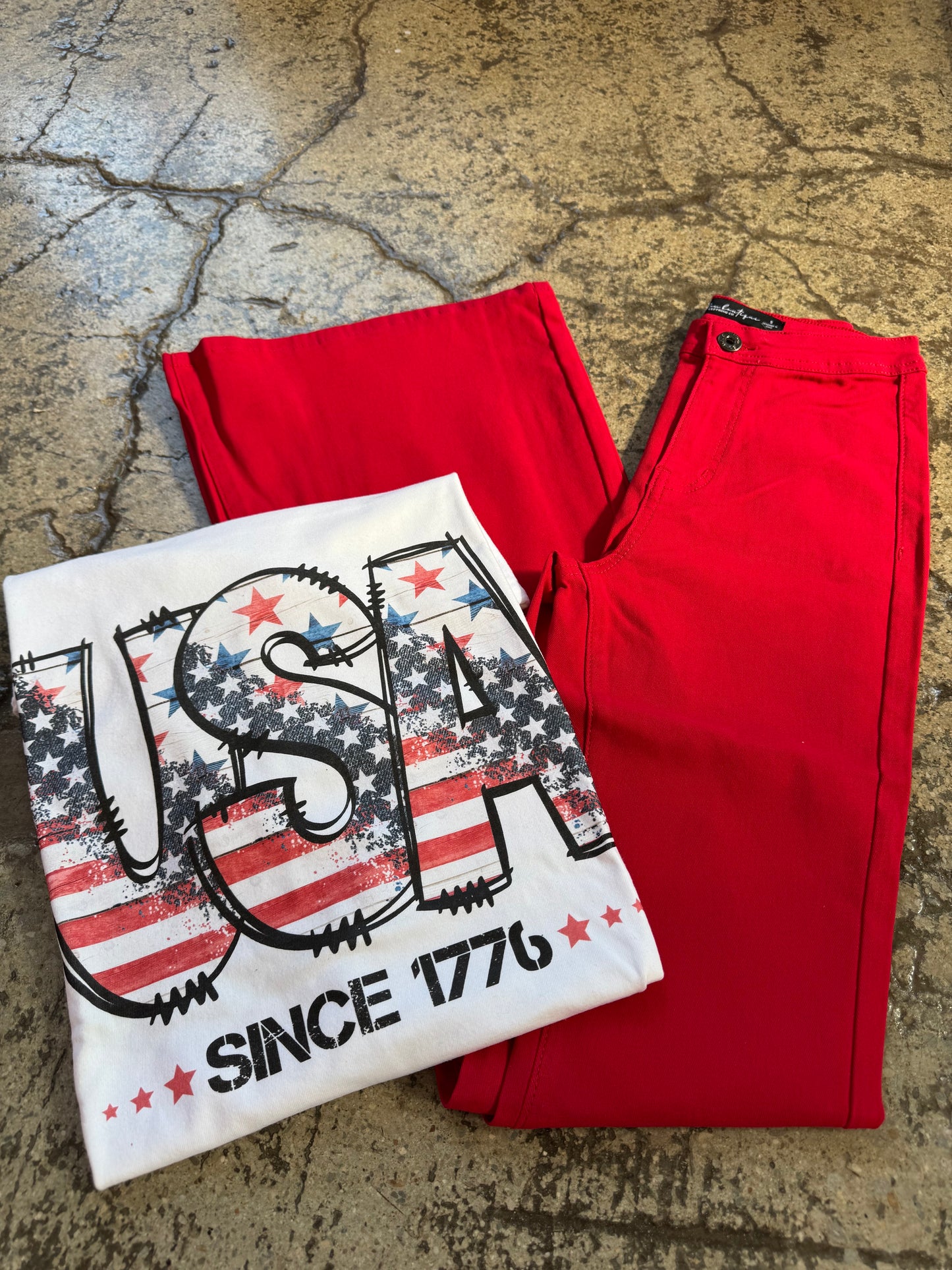 Buy our "All American Flare Bundle (1 Fiona Flares + 1 Graphic Tee)" online – Willow Boutique Clothing. Shop stylish All American Flare Bundle (1 Fiona Flares + 1 Graphic Tee) today.