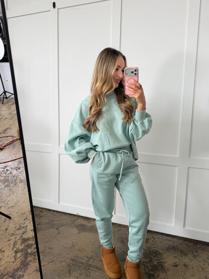 Paisley Fleece Lined Matching Sweat Set