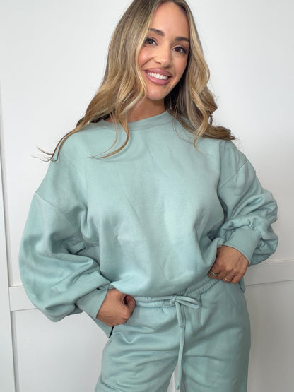 Paisley Fleece Lined Matching Sweat Set