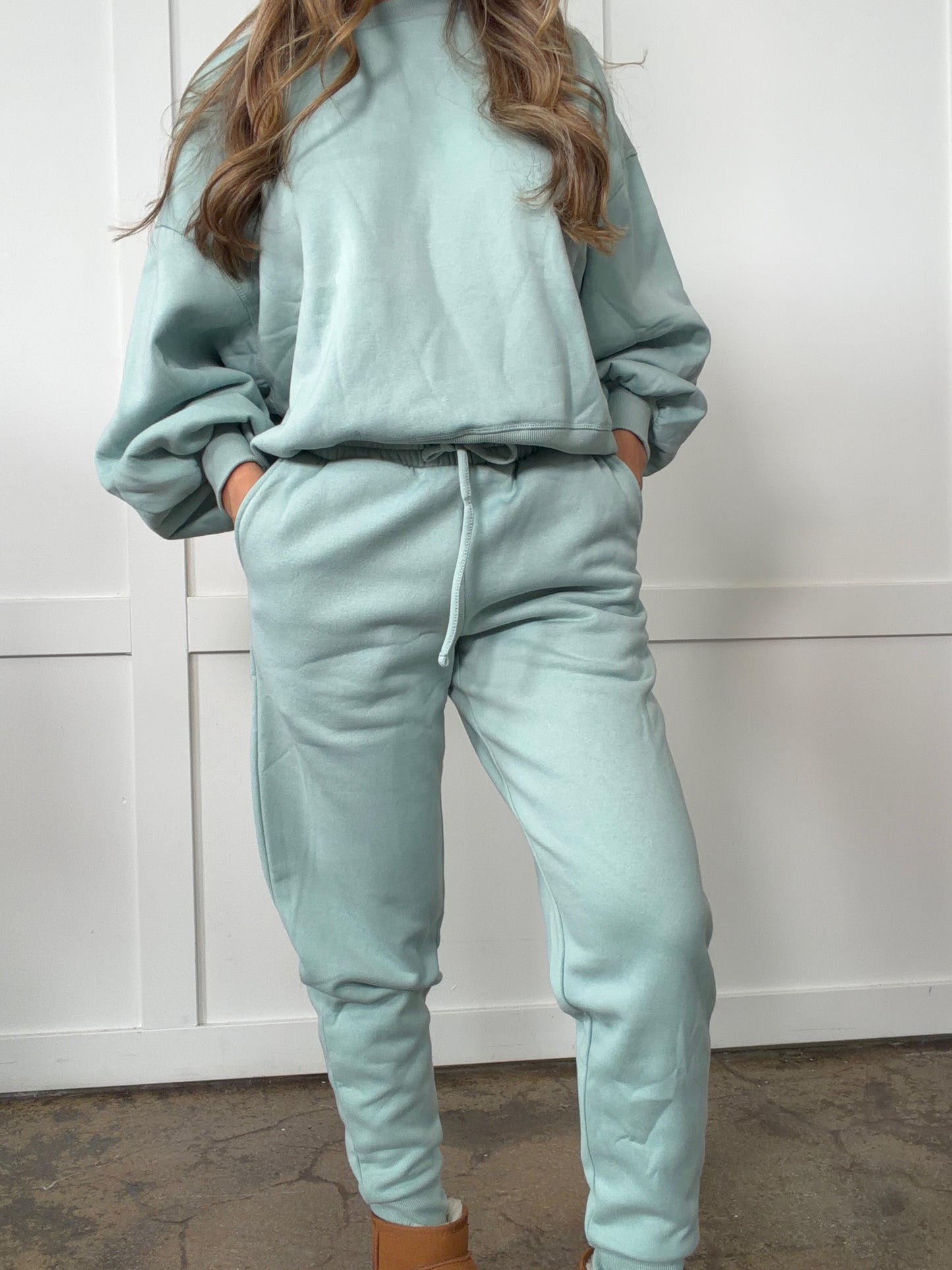 Paisley Fleece Lined Matching Sweat Set
