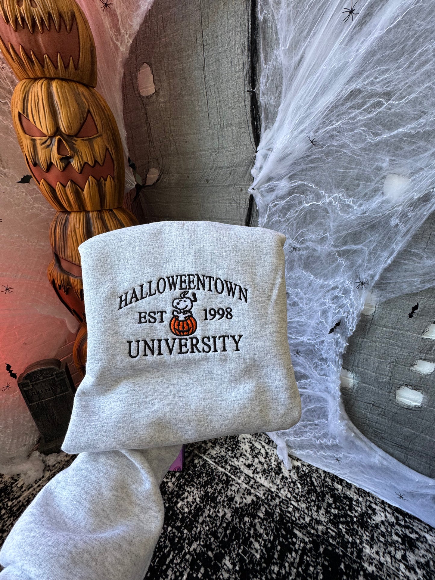 Halloweentown Est. 1998 University Embroidered Crewneck