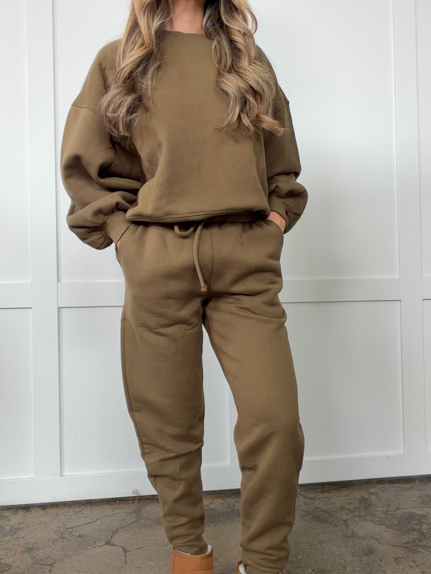 Paisley Fleece Lined Matching Sweat Set