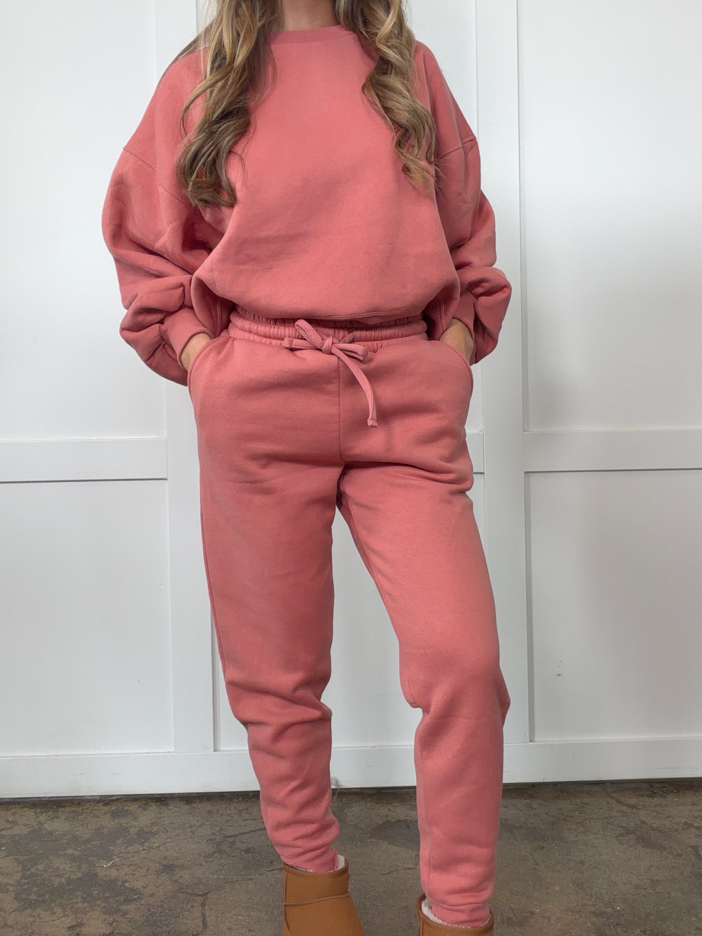 Paisley Fleece Lined Matching Sweat Set