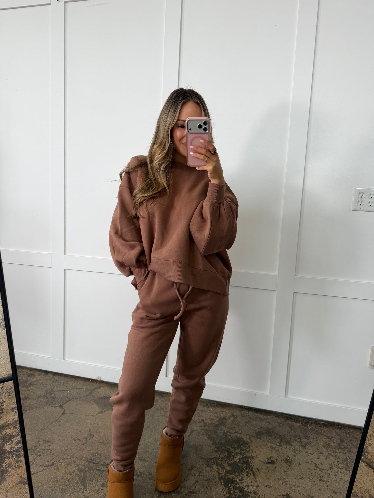 Paisley Fleece Lined Matching Sweat Set