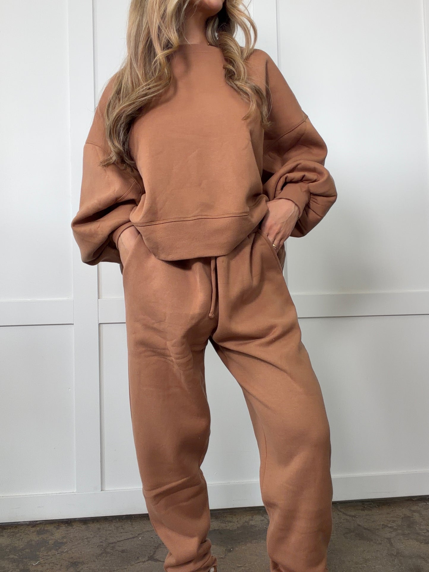 Paisley Fleece Lined Matching Sweat Set